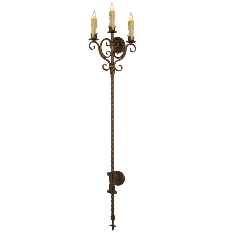 Palmira Steel Candle Wall Light