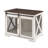 White Dog Kennel With Metal Latch And Adjustable Partition, Look Crate Sliding Door Removable Partition For Comfort,