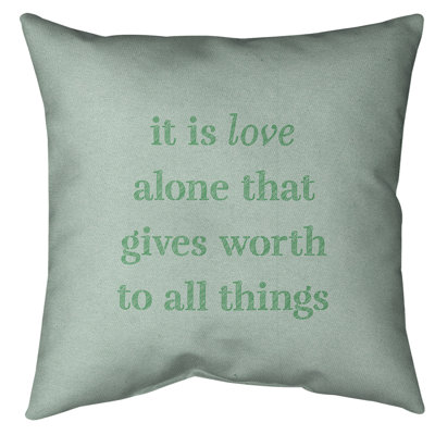 Coussin de sol amour inspirant