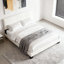 Lit plateforme tapissier en lin-854191608