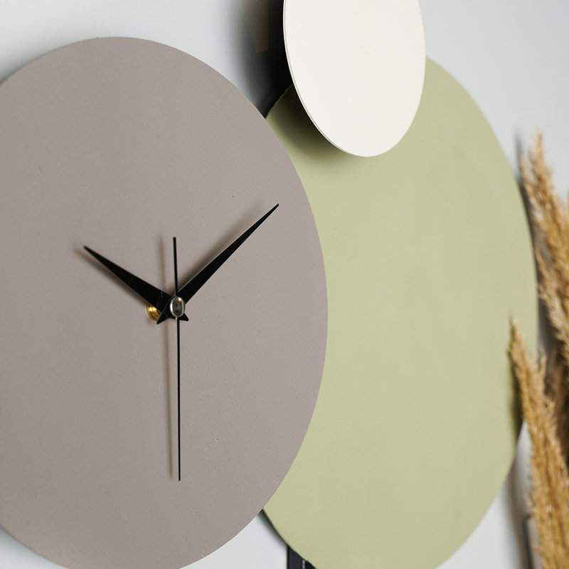 Amarmula Metal Wall Clock, Grey/Green/White