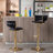 Swivel Upholstered Adjustable Height Counter Stool with Metal Frame-1654386483
