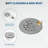 36"x 36" Center  drain CUPC Certified Non-Slip Acrylic Shower Base Pan, Lightweight ABS Shower Tray with Center Drain Kit, 500lbs Capacity, Reversible Drain, Low Threshold Shower Pan for Bathroom Renovation, White