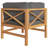 Cappelletti 26" Wide Teak Square Patio Sofa with Cushions-2008062039