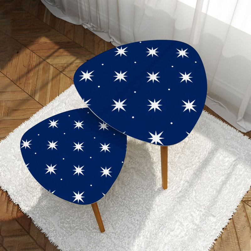 Ensemble de 2 tables basses gigognes Triangle