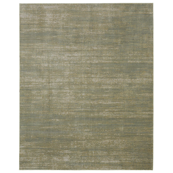 Room Evny Esser Modern Solid, Green/Tan, Area Rug | Wayfair