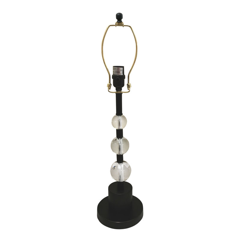 Base de lampe de table 26" à boule de cristal Rina, Bronze huilé
