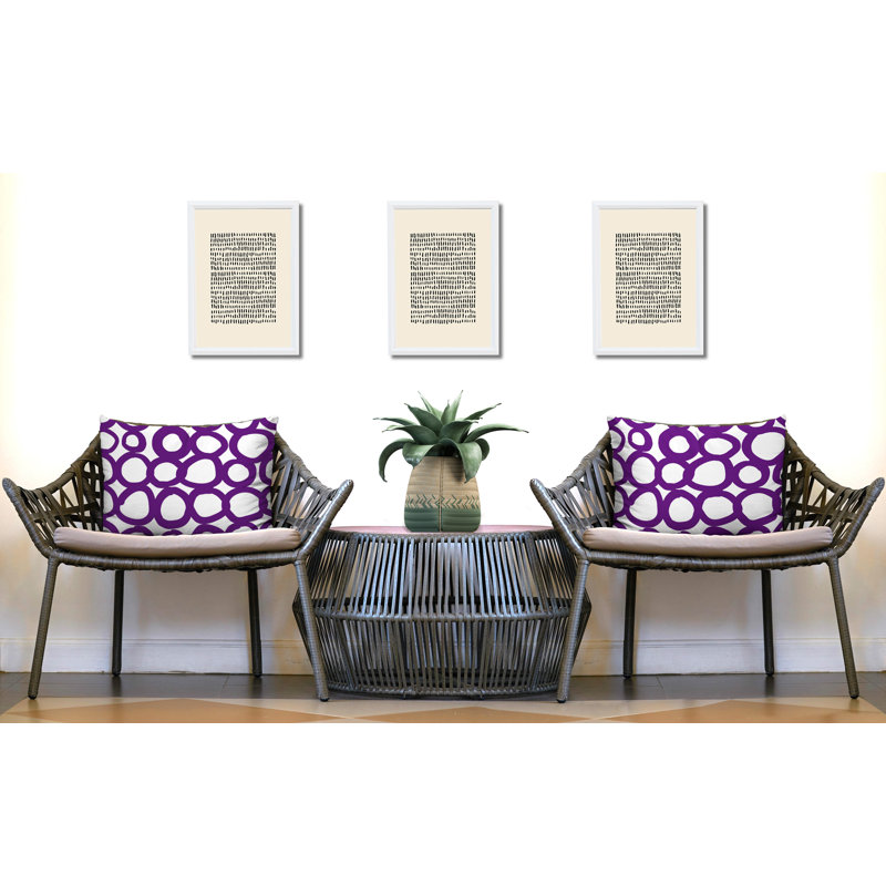 Oreiller réversible intérieur / extérieur Famo, 20x14, Purple