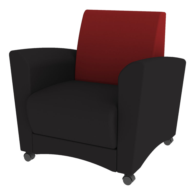 Chaise rembourrée Pro Series, Cramoisi / noir