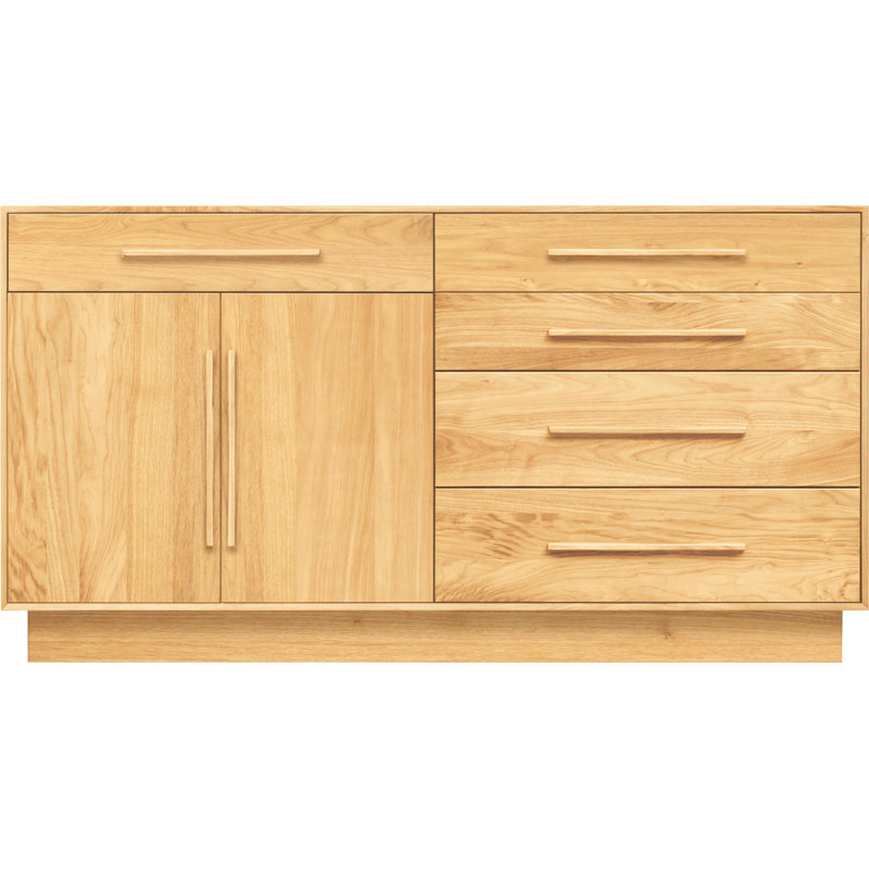 Moduluxe 5 - Drawer Solid Wood Dresser, Autumn Cherry, Right