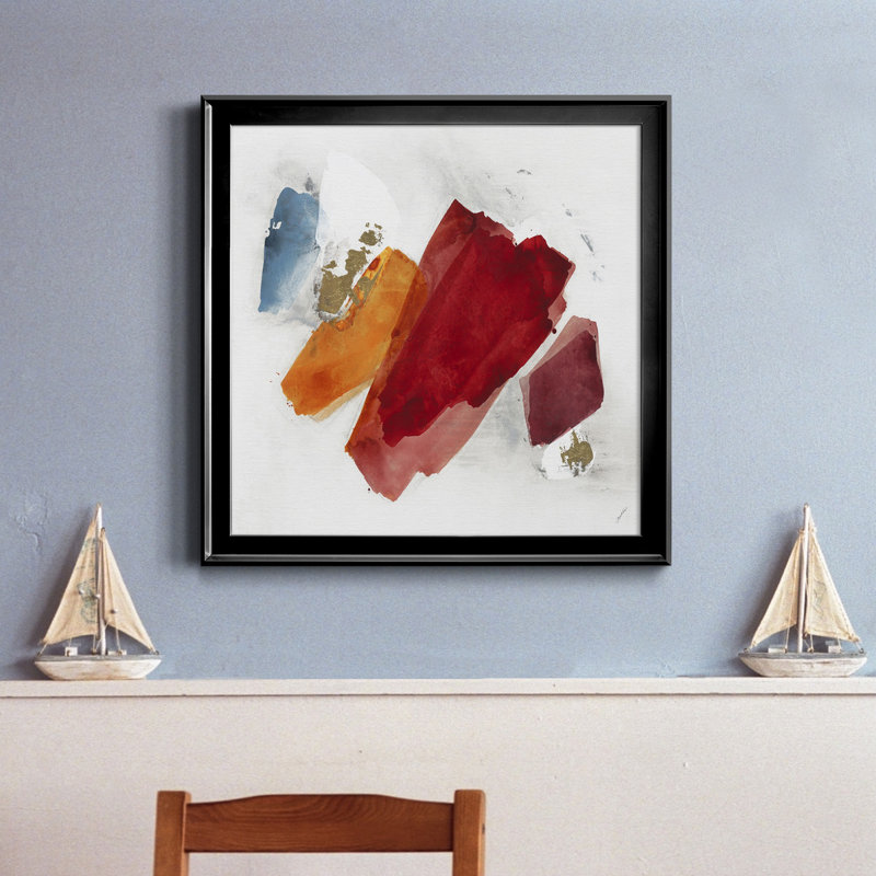 Équilibre - Cadre photo, reproduction d'art sur toile, Noyer, H 17,5 po x l 17,5 po x P 1,5 po