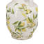 Vase en céramique 6,7 x 6,7 x 8,7 po avec motif jaune citron et petites poignées