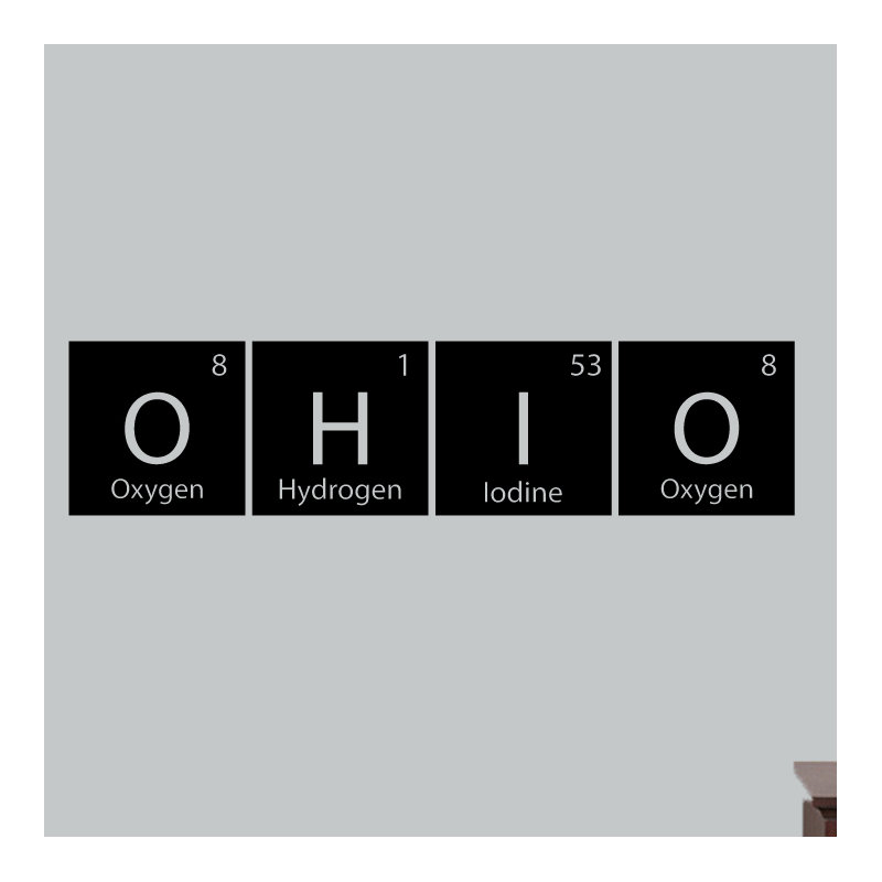 Décalcomanie murale ohio de table, Noir