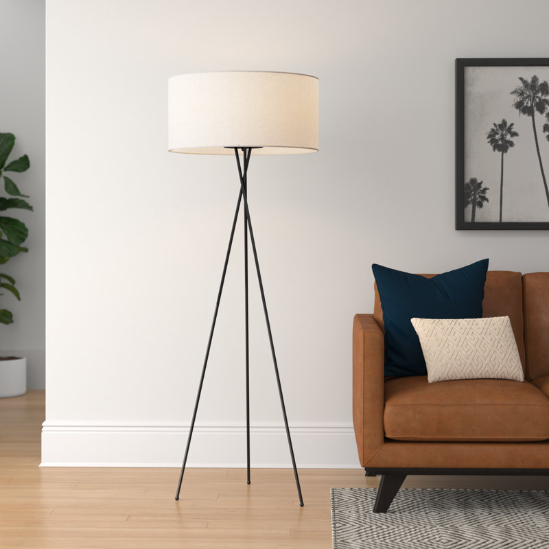 Lampe sur pied Barfield de 66 po, Noir
