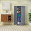 Grande armoire à outils en acier avec cadre renforcé, surface antirouille, portes verrouillables et tablettes réglables-527641737-527641735