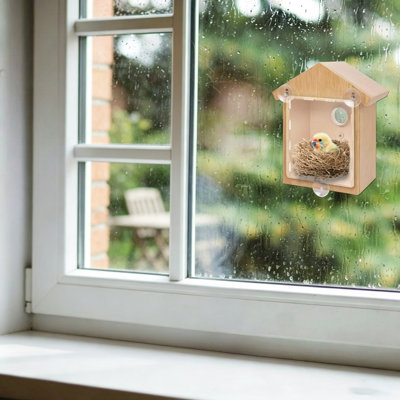 FixtureDisplays See Through Window Mirrored Bird House - Suction Cup Window Bird House 15031