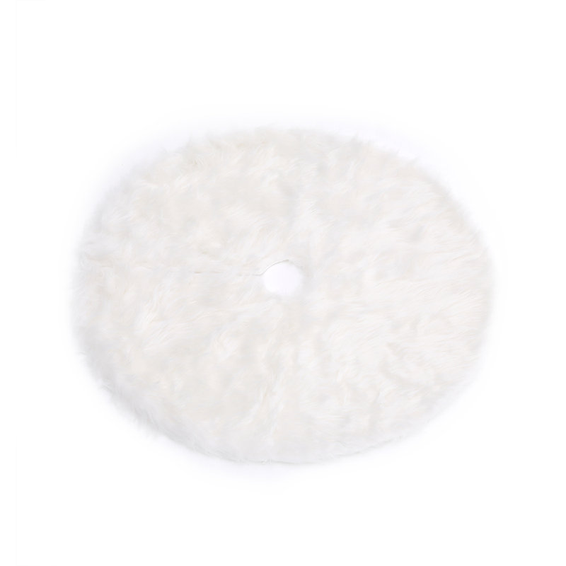 Manvel Faux Fur Tree Skirt, 2cm H x 122cm W x 122cm D