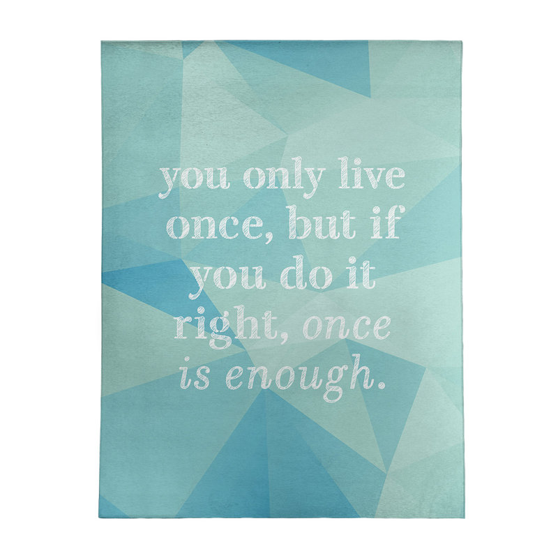 Tapis en chenille de polyester Quotes, Rectangle 9 pi x 12 pi