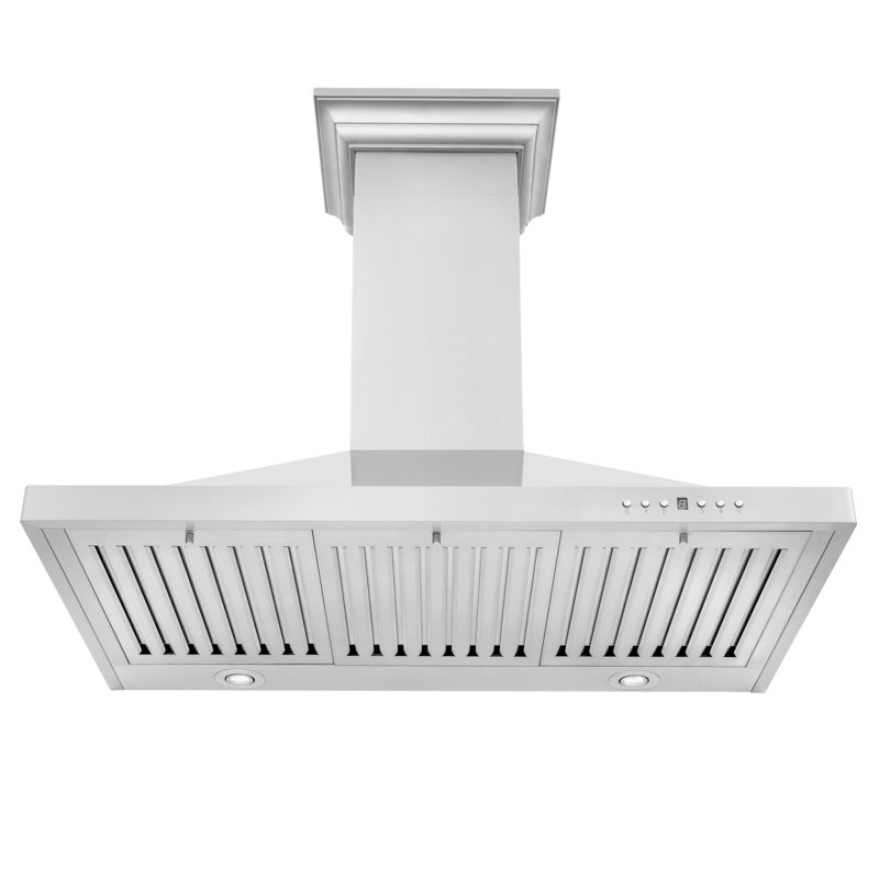 ZLINE Convertible Vent Wall Mount Range Hood with Crown Molding, Stainless Steel, 30" W