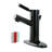 Water Onyx Centerset Bathroom Vessel Faucet with Anti-Slide Handle Sleeve and Brass Pop-Up Drain