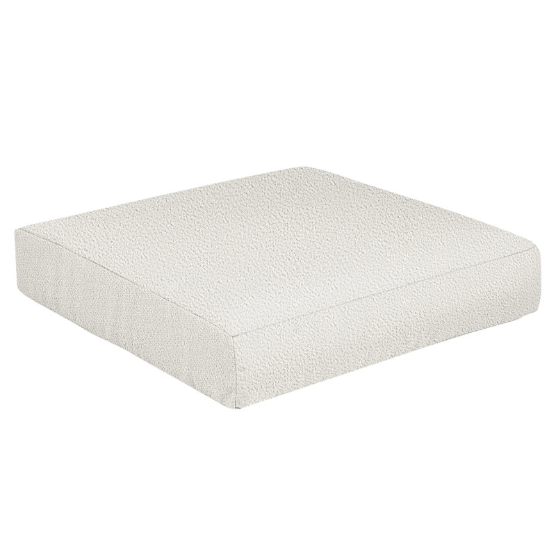 Esmeray Amorina Square Weather-Resistant Outdoor Seat Cushion, Ivory, 23 in W x 27 in D x 5 in H