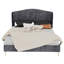 Lit rembourré en velours de luxe avec tête de lit capitonnée pour un sommeil paisible-732463288
