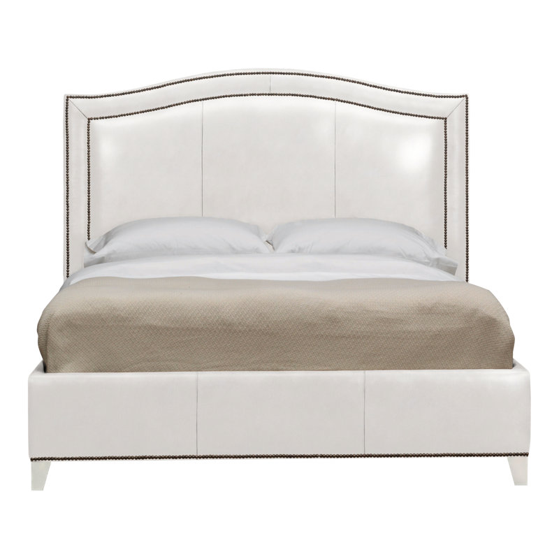 Caroline/Casey Leather Solid Wood Bed, Yes, Navajo, Regent Mink