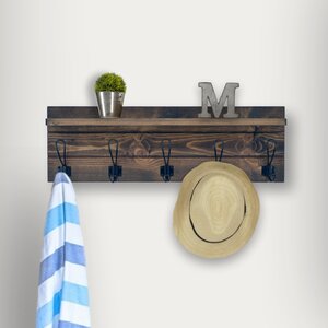 Seremeo Berkshire Solid Wood 5 - Hook Wall Mounted Coat Rack