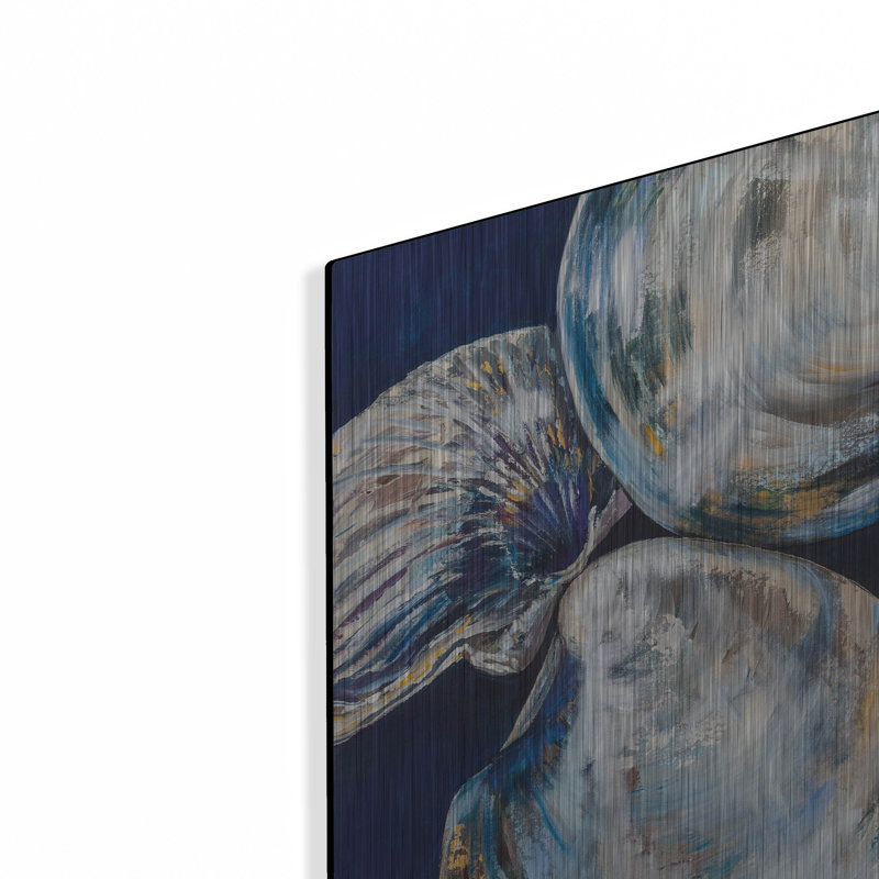 Art mural en métal Rosecliff Heights «Shore Finds» par Jeanette Vertentes