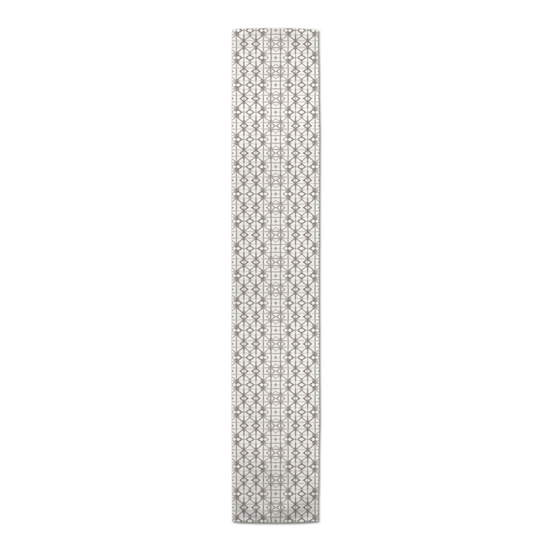 Claristine Rectangle Polyester Table Runner, 16" D x 72" L, Light Gray