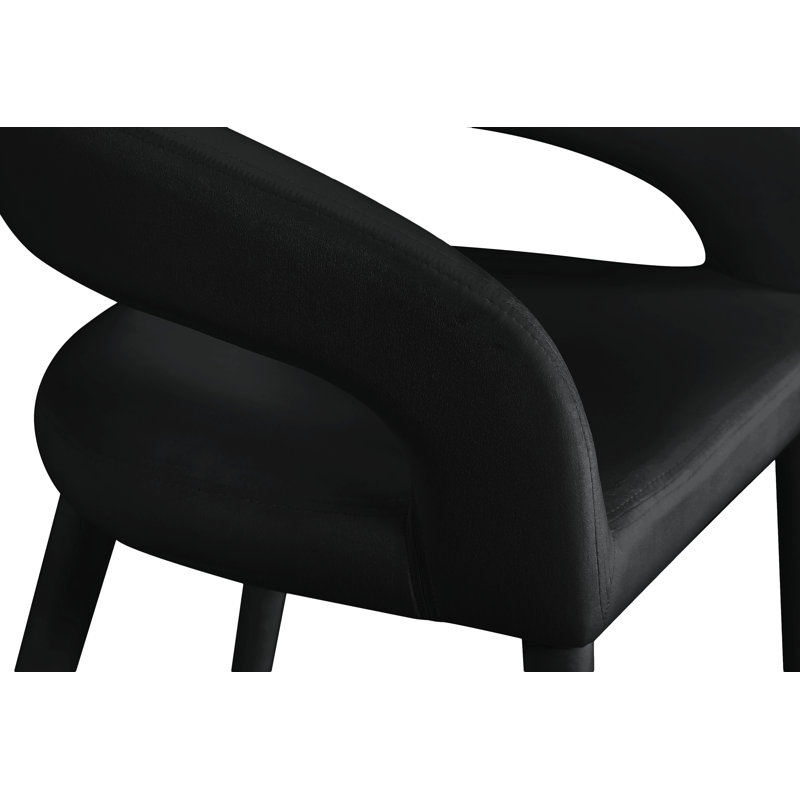 Yonkers 26.5" Counter Stool, Velvet, Black