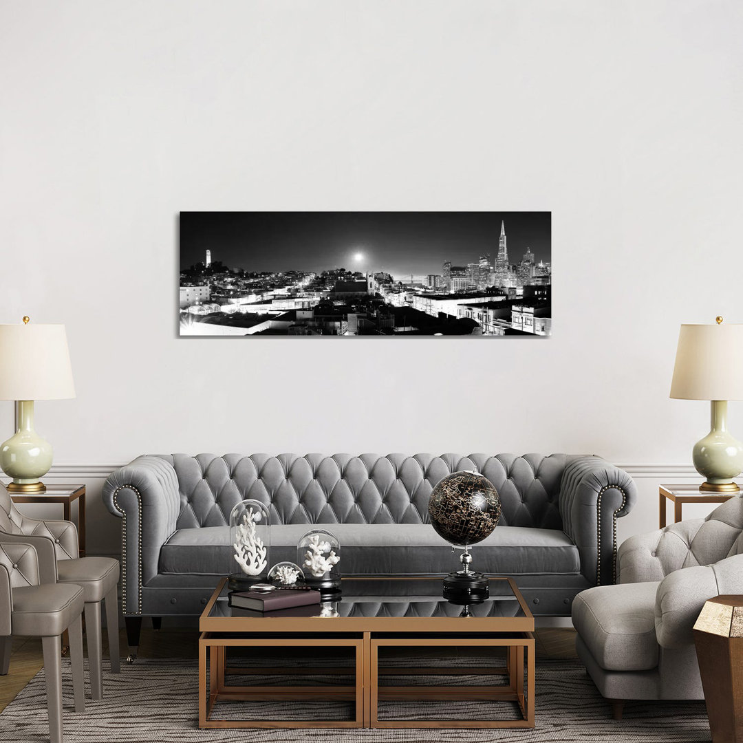 San Francisco Skyline Cityscape - Wrapped Canvas Panoramic Print