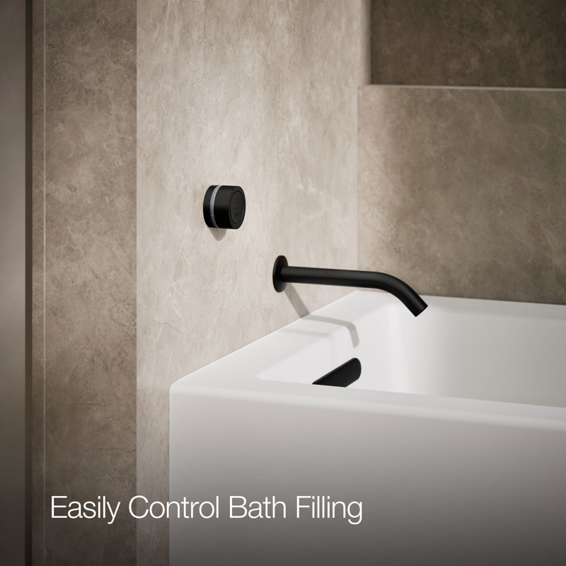 DTV Mode Deck-Mount Bath Filler Digital Interface, Matte Black, Wall-Mount