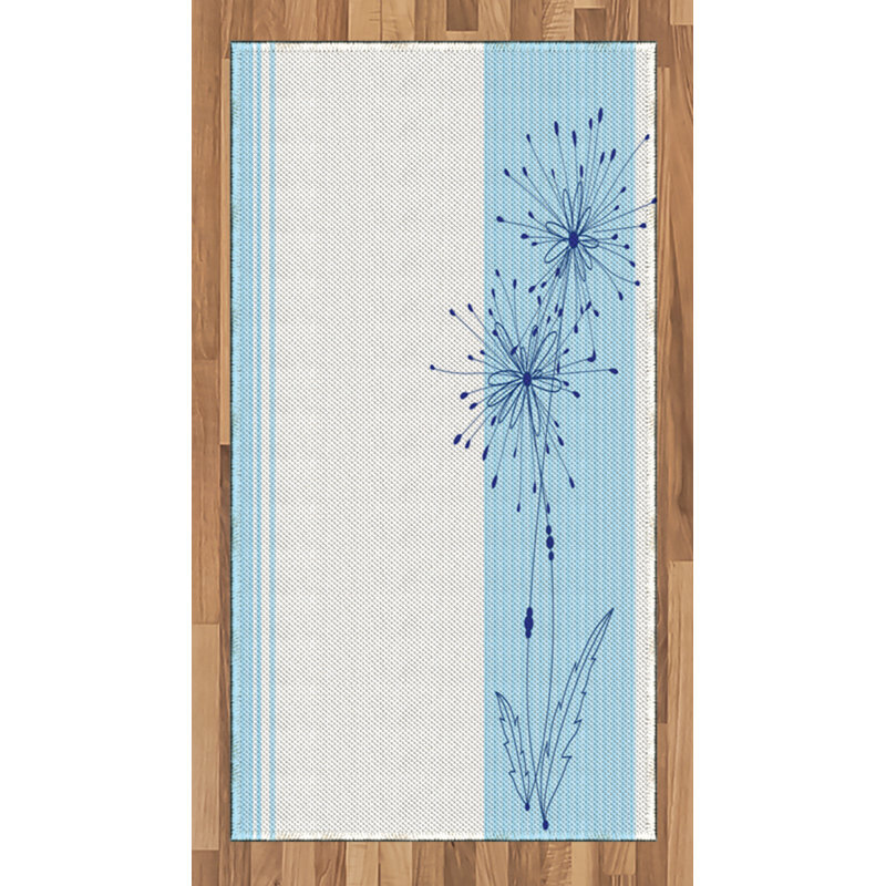 Striped High Density Long Fiber Poly Threads Decorative Area Rug Carpet, Rectangle 2'7" x 5'