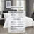 Pointehaven White Velvet Oversized Channel Quilt Set, King/California King-117339464-117339466