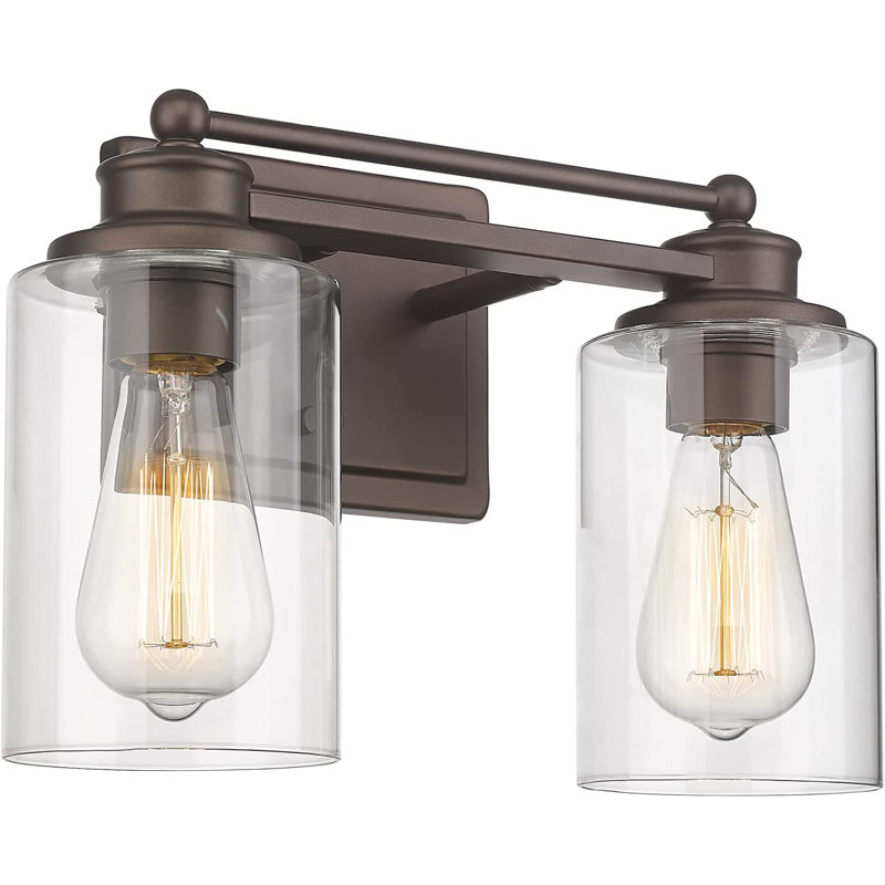 2 - Light Dimmable Vanity Light, Oil Rubbed Bronze