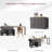 Kitchen Island with Extendable Dining Table-845820237