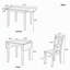Ensemble de salle à manger 3 pièces en bois avec abattants et 2 chaises à dossier en X, idéal pour les petits espaces.-724757056-724757070