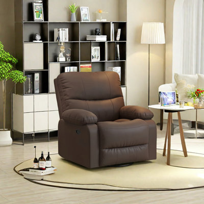 Stepha Faux Leather Swivel Recliner