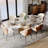 Modern Minimalist Oval Dining Table with Sintered Stone Tabletop & U-Shaped Leg for 6 to 8, Perfect for Kitchen and Living Room-1254452006-1254452004