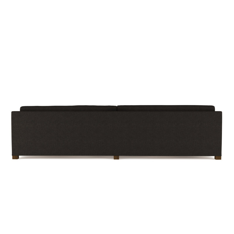 Madison Sofa, Plush Velvet Chocolate, 33" H x 84" W x 41" D, Weathered