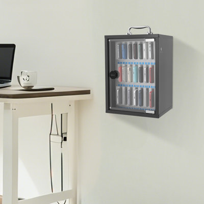 Armoire 24 casiers en métal pour téléphone portable