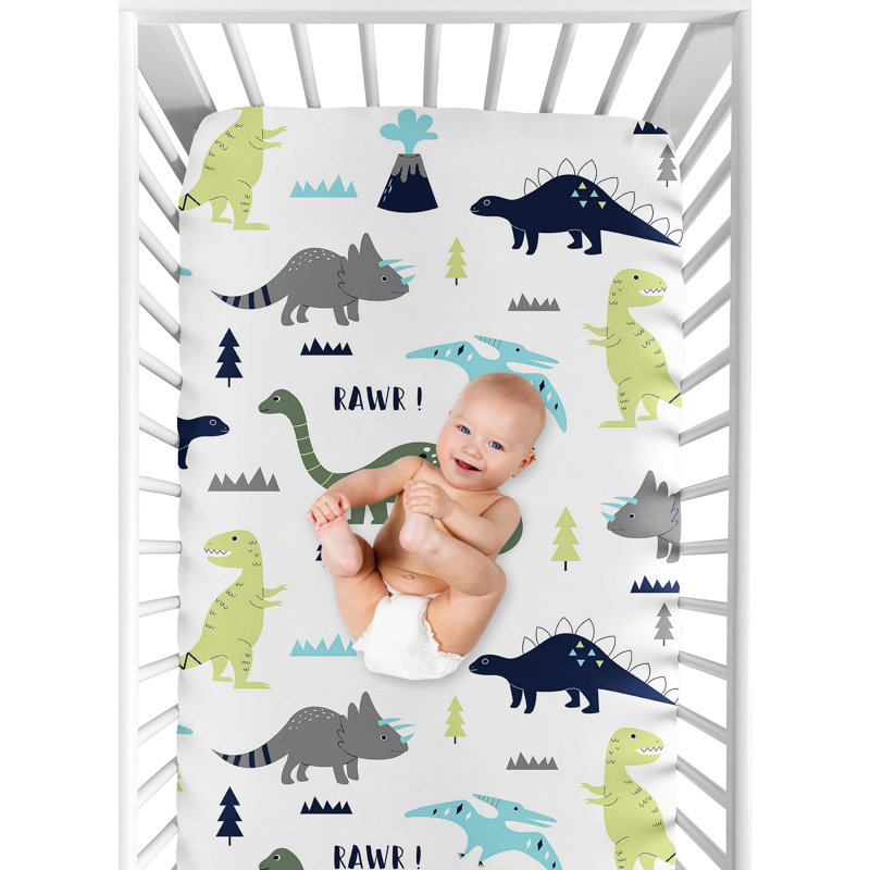 Mod Dinosaur Fitted Crib Sheet