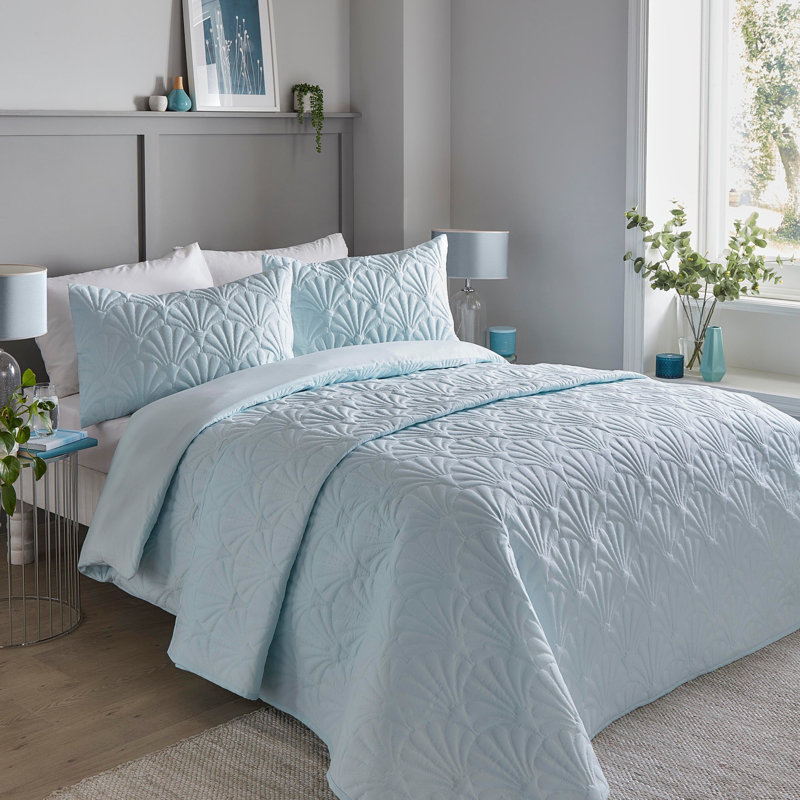 Musab Microfibre 0 Duvet Cover Set, Duck Egg, Kingsize - 2 Standard Pillowcases