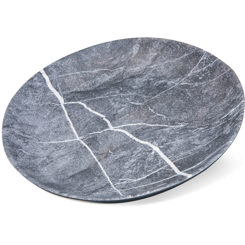 Assiette plate en mélamine Ridge 10,5 ", Saponite