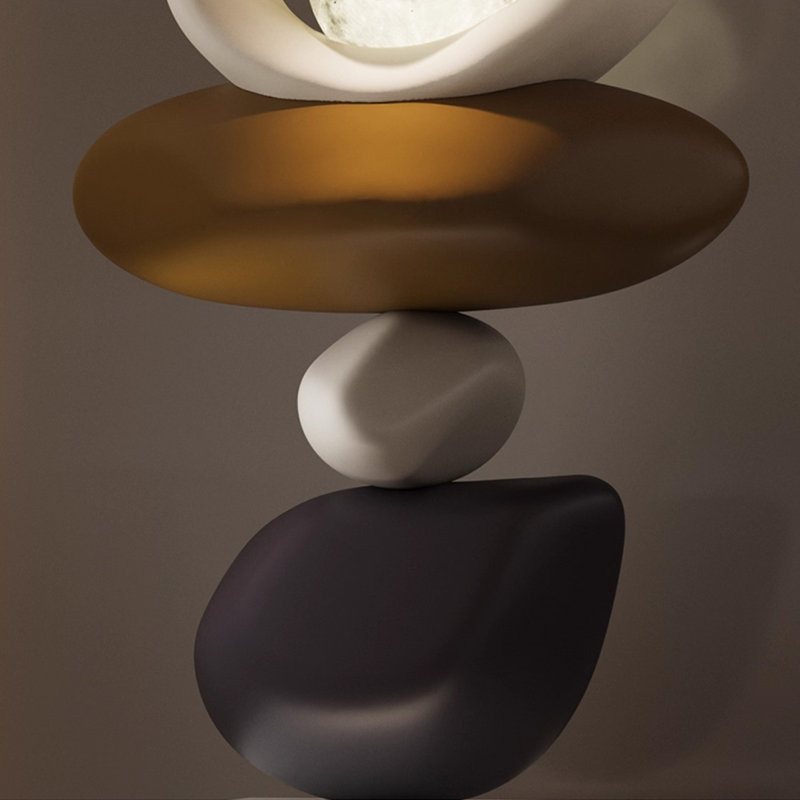 Modern Marble Steel Finial Decorative Object