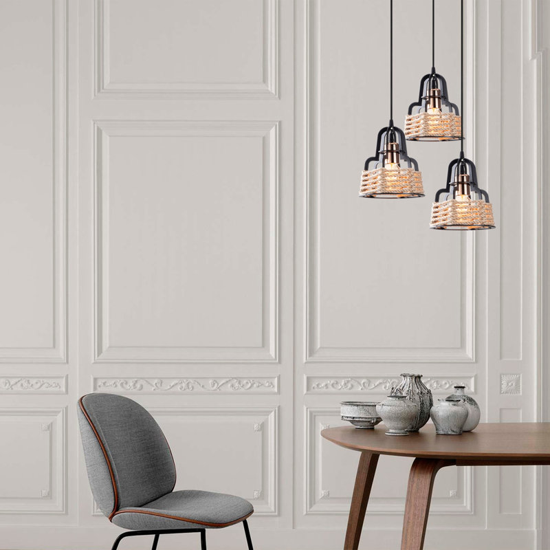 Luminaire suspendu géométrique à 3 lumières Hatherleigh
