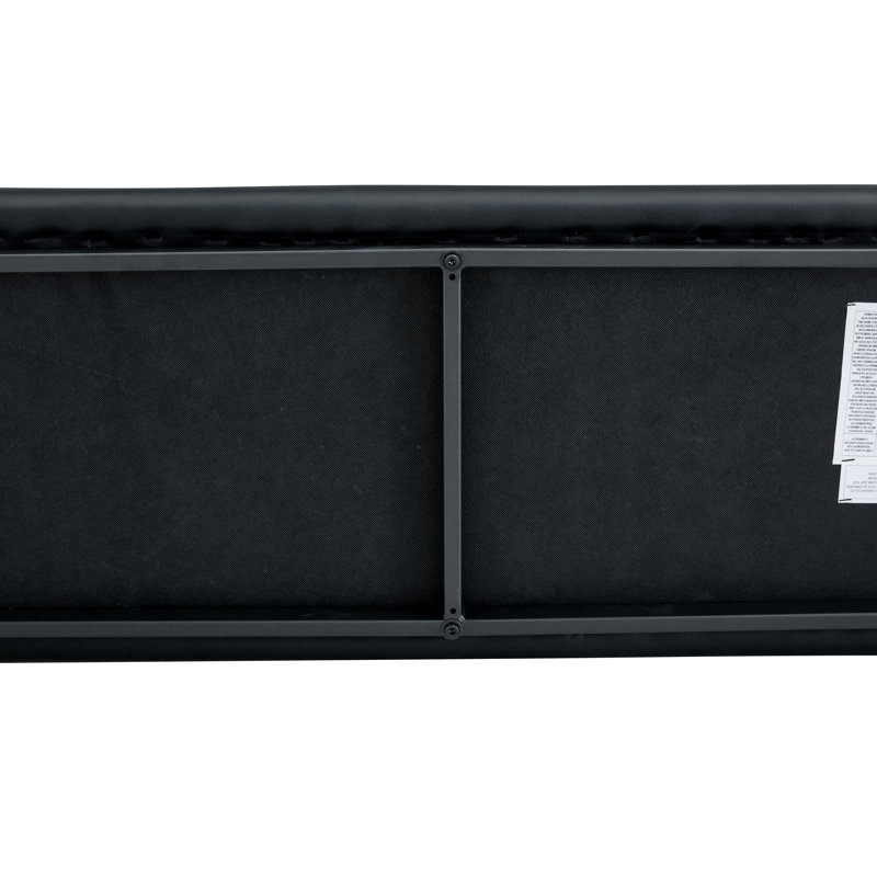 Banc de salle à manger, cuir PU, ensemble de 1, noir, cuir PU imperméable, Black