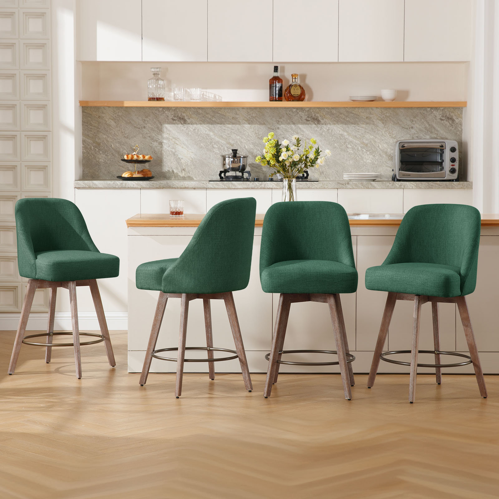 26'' Swivel Counter & Bar Stool (Set of 2)