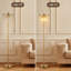 Lampes sur pied 63 po dorées modernes avec abat-jour en cristal double couche pour le salon, la lampe sur pied pour la chambre à coucher, le bureau, la lecture (ampoules incluses)